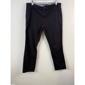 Oakridge Chino Pants Mens 36 Black Tailored Stretch Cotton Twill Trousers
